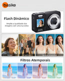 Câmera Fotográfica Basike Ba-CAM315 Digital 4k Dual Screen 2.8 HD Autofocus