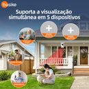Câmera de Segurança Basike Ba CAM 002 4K para Telhado Externo Rastreamento de Pessoas 8x Zoom Controle Wi-Fi Lente Dupla Visão Noturna Rotação 355°/90° Áudio Bidirecional Armazenamento em Nuvem/TF