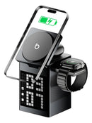 Carregador por Indução Basike Ba WXC 140 15W Despertador Pixel Bluetooth Sem Fio Rápido