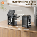 Carregador por Indução Basike Ba WXC 140 15W Despertador Pixel Bluetooth Sem Fio Rápido