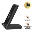 Carregador por Indução 3 em 1 Basike Ba WXC 009 15W Rápido Sem Fio Para Iphone e Samsung