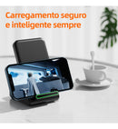 Carregador por Indução 3 em 1 Basike Ba WXC 009 15W Rápido Sem Fio Para Iphone e Samsung