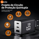 Carregador Basike Ba CAR 072 65W Turbo Tipo-C e USB Rápido