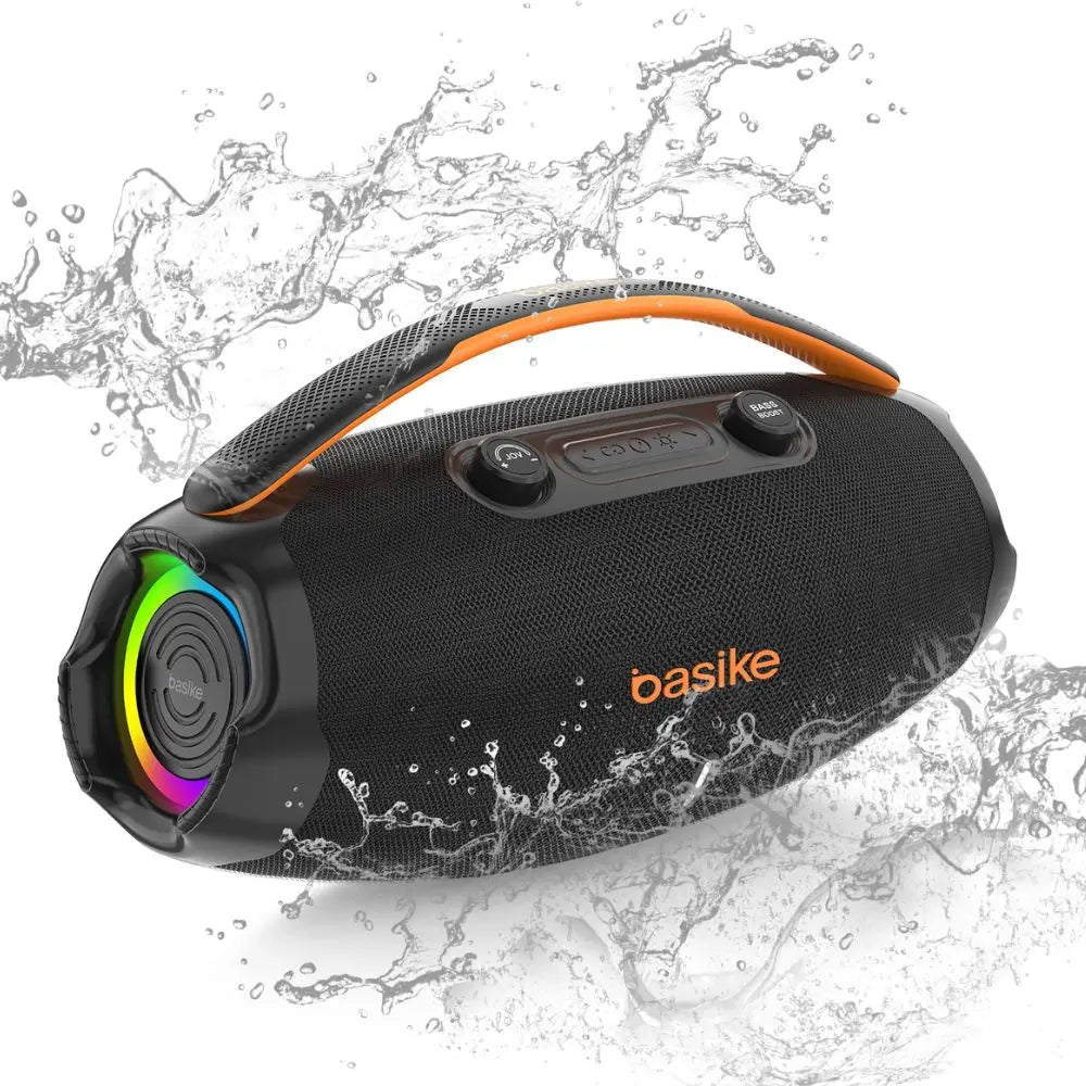 Caixa de Som Basike Ba RAD 207 80W IPX5 Portátil Bluetooth RGB