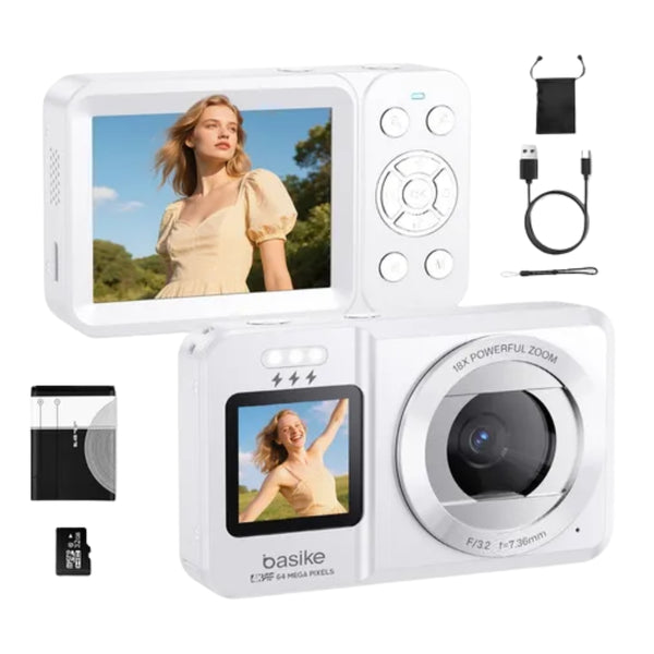 Câmera Fotográfica Basike Ba-CAM315 Digital 4k Dual Screen 2.8 HD Autofocus