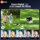 Câmera Fotografica Basike Ba CAM306 Digital 5K 64mp 18x Inteligente com AI Cartão Sd 32gb