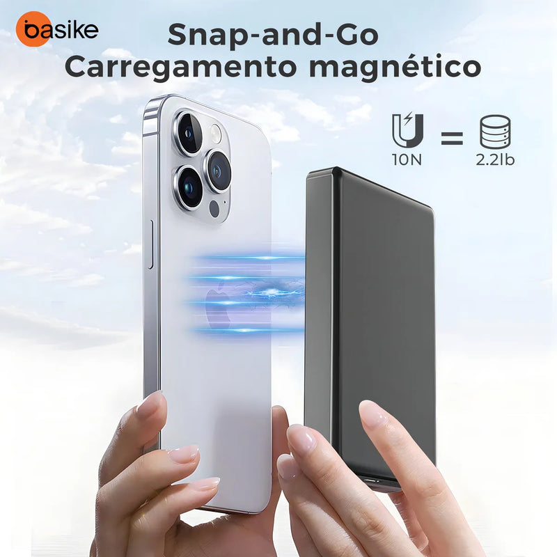 Carregador Power Bank Basike Ba POW 115 10.000mAh Bateria Li-ion 15W