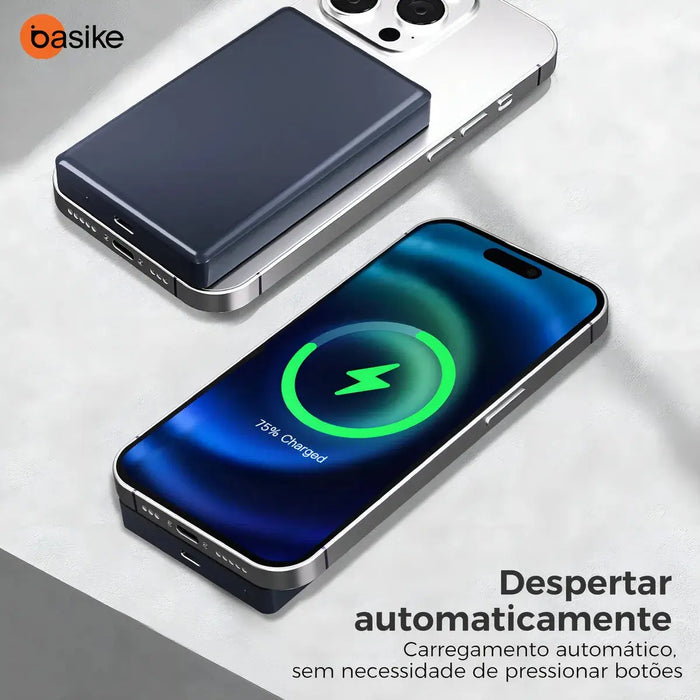 Carregador Power Bank Basike Ba POW 115 10.000mAh Bateria Li-ion 15W - Basike Brasil Oficial