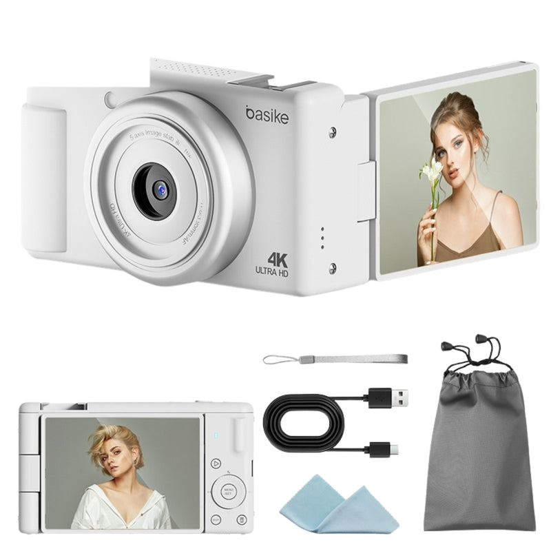 Câmera Fotografica Basike Ba CAM 334 Digital Compacta 64MP 4K Zoom 16x Tela Rotariva de 2,8"