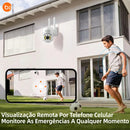 Câmera de Segurança Basike Ba CAM 005 para Área Externo 360° PTZ com Rastreamento Automático de Movimento Visão Noturna Colorida 2K FHD Resistência IP66 Áudio Bidirecional Wi-Fi 2.4GHz e Armazenamento em Nuvem/SD