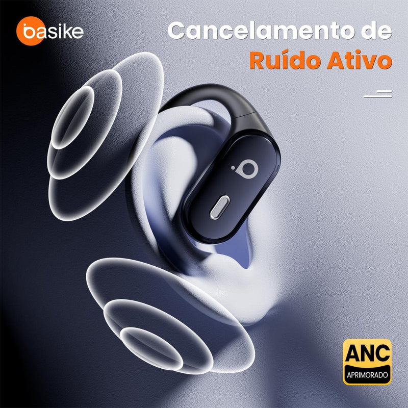 Fone de Ouvido Basike Ba FON 231 Bluetooth 5.4 Esportivo Som Hi-Fi ANC
