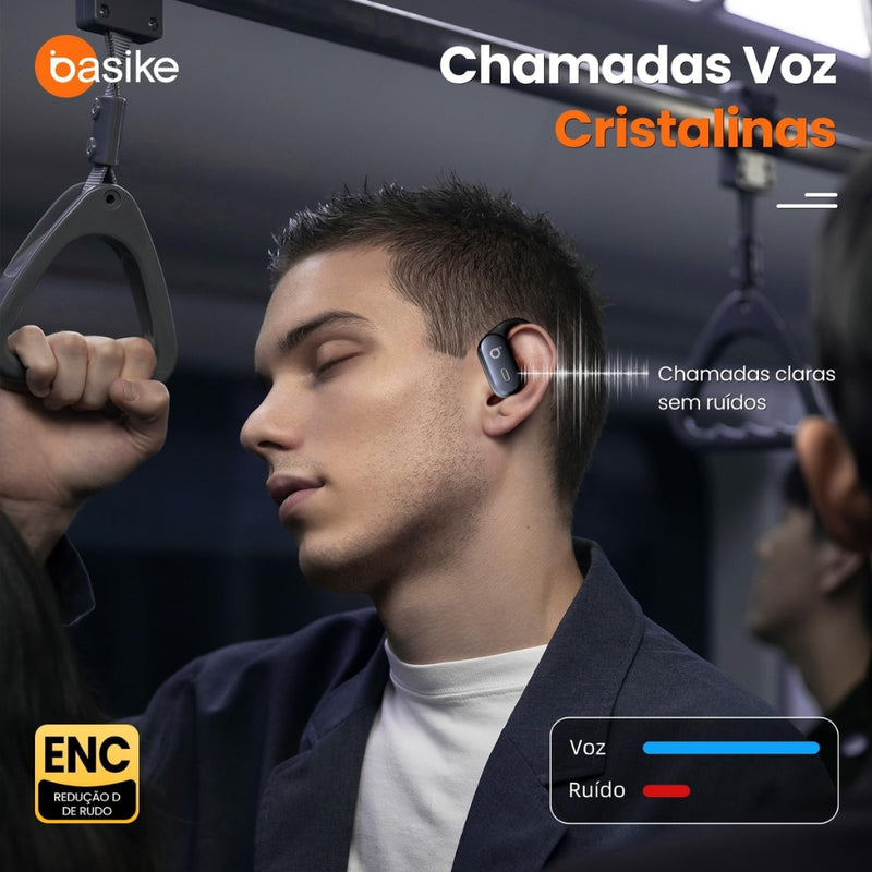 Fone de Ouvido Basike Ba FON 231 Bluetooth 5.4 Esportivo Som Hi-Fi ANC