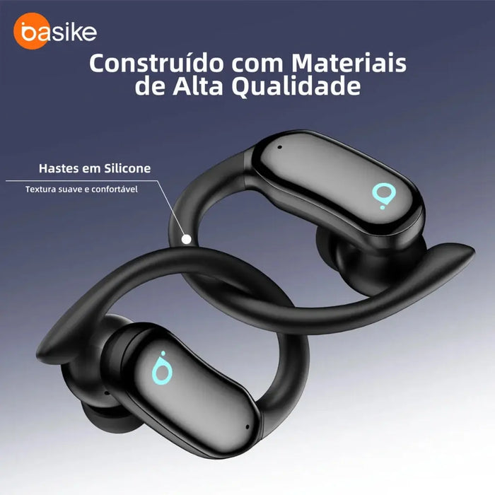 Fone de Ouvido Basike Ba FON 222 Bluetooth Tipo Gancho Esportivo - Basike Brasil Oficial