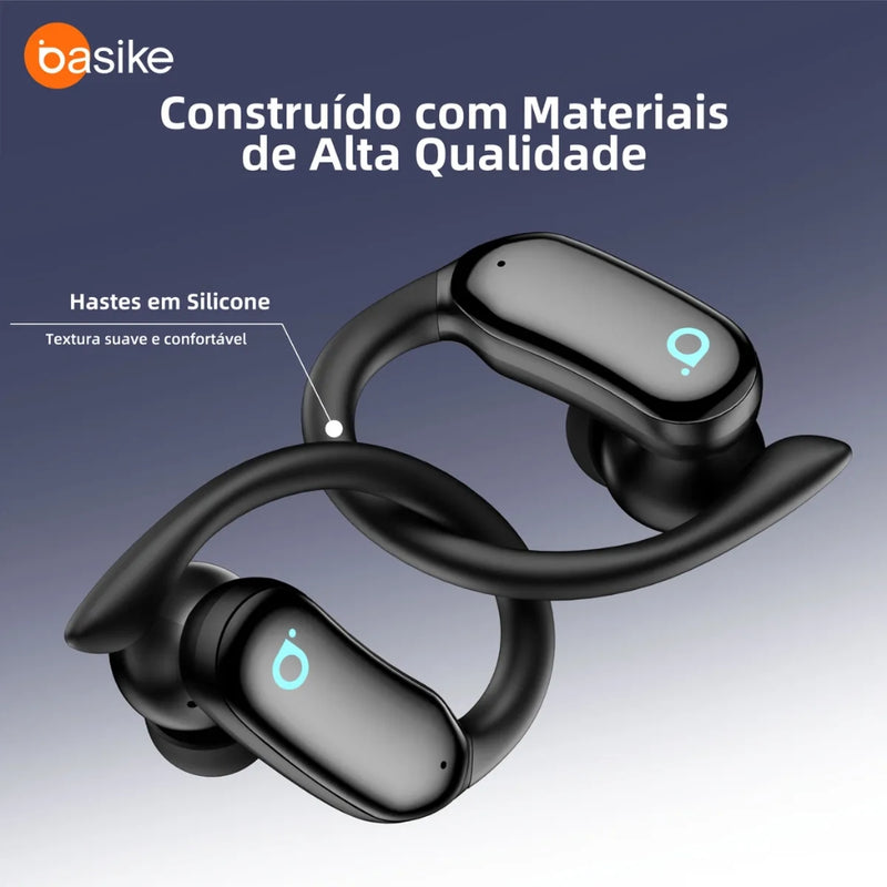 Fone de Ouvido Basike Ba FON 222 Bluetooth Tipo Gancho Esportivo