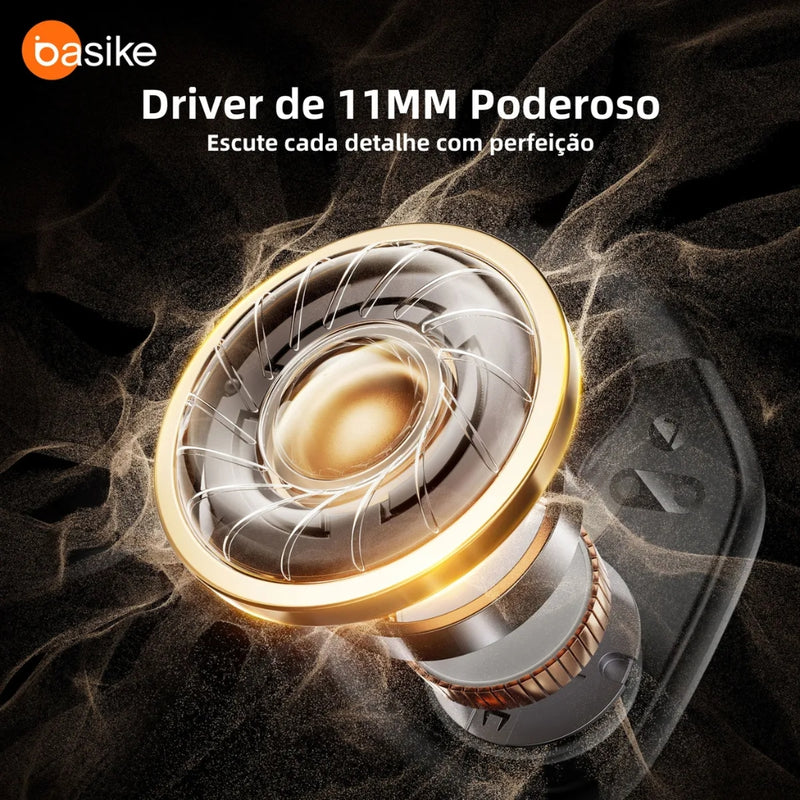 Fone de Ouvido Basike Ba FON 222 Bluetooth Tipo Gancho Esportivo