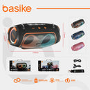 Caixa de Som Basike Ba RAD 295 80W Sem Fio Bluetooth IPX6 TWS RGB Portátil