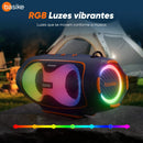 Caixa de Som Basike Ba RAD 295 80W Sem Fio Bluetooth IPX6 TWS RGB Portátil