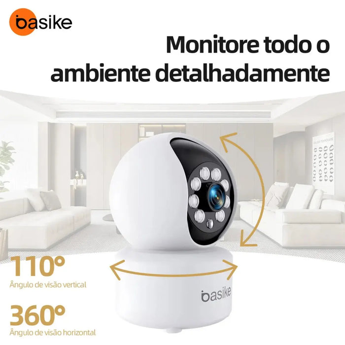 Câmera De Segurança Basike TW 9500 Interna IP Monitamento 2.4G WiFi Full HD 300W Pixel Yoosee - Basike Brasil Oficial