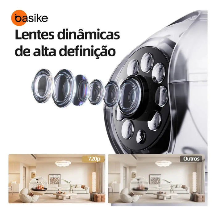 Câmera De Segurança Basike TW 9500 Interna IP Monitamento 2.4G WiFi Full HD 300W Pixel Yoosee - Basike Brasil Oficial