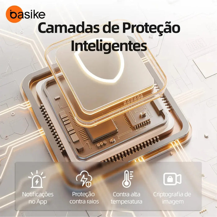 Câmera De Segurança Basike TW 9500 Interna IP Monitamento 2.4G WiFi Full HD 300W Pixel Yoosee - Basike Brasil Oficial