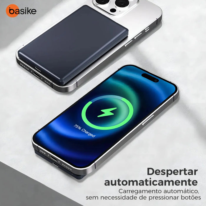 Carregador Power Bank Basike Ba POW 114 5.000mAh Bateria Li-ion 15W - Basike Brasil Oficial