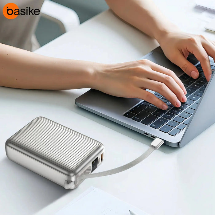 Power Bank Basike B203 20.000mAh Carregamento Rápido Portátil 45 W 3 Sáidas - Basike Brasil Oficial