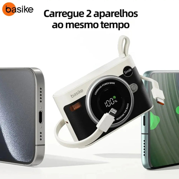 Powe Bank Basike Ba POW 384A 10.000mAh Turbo 22.5W Portátil  Com Display em Led - Basike Brasil Oficial