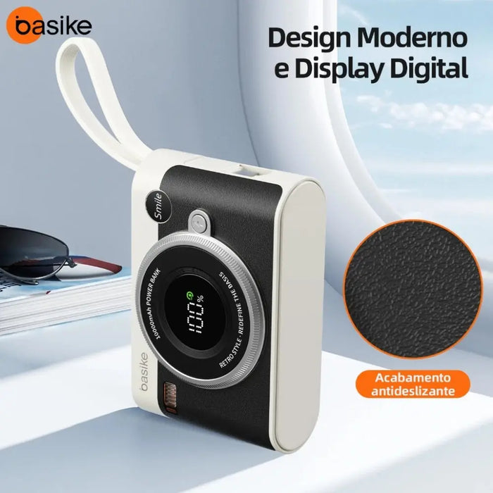 Powe Bank Basike Ba POW 384A 10.000mAh Turbo 22.5W Portátil  Com Display em Led - Basike Brasil Oficial