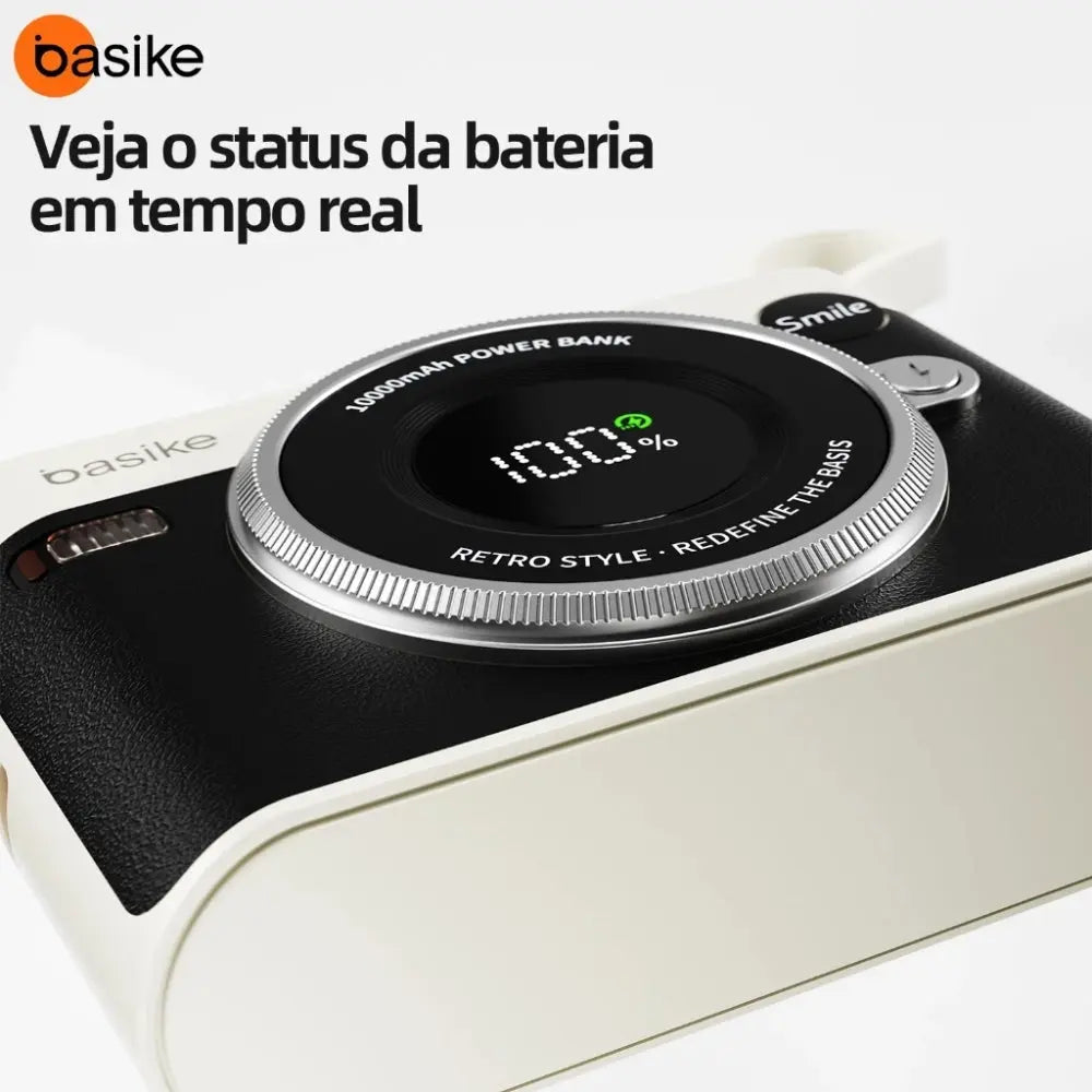 Powe Bank Basike Ba POW 384A 10.000mAh Turbo 22.5W Portátil Com