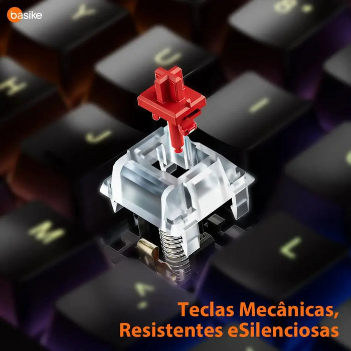 Teclado Mecânico Basike Ba KEY 310 Gamer RGB Com Fio ABNT2 Hot Swapp USB - Basike Brasil Oficial