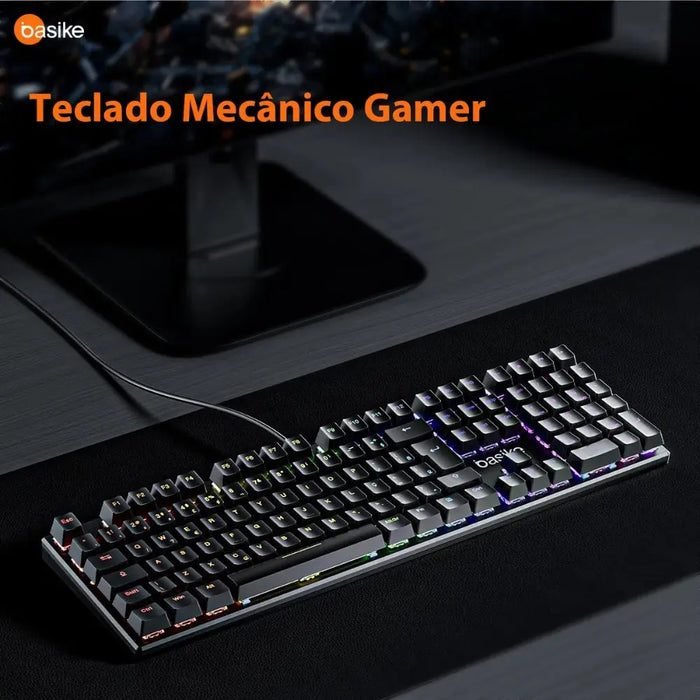 Teclado Mecânico Basike Ba KEY 310 Gamer RGB Com Fio ABNT2 Hot Swapp USB - Basike Brasil Oficial