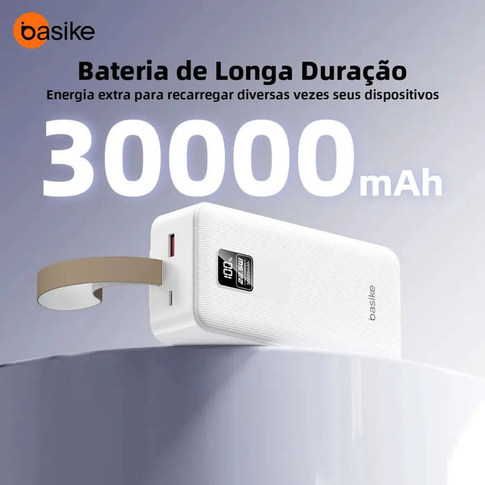 Power Bank Basike B177B 30.000mAh 22.5W Rápido Display em Led - Basike Brasil Oficial