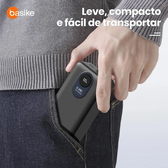 Power Bank Basike Ba POW 177A 20.000mAh 22.5W Portátil com Cabos Compatível - Basike Brasil Oficial
