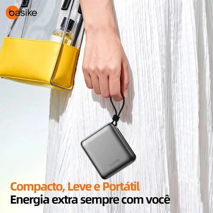 Power Bank Basike B200B  10.000mAh 22.5W Mini Carregamento Com FIO e Magsafe - Basike Brasil Oficial