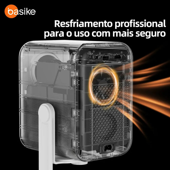 Projetor Portátil Basike Ba TY 365 Smart FULL hd 12.000 Lúmens Wi-fi 6 Bluetooth 5.4 Basike
