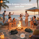 Caixa de Som Basike Ba RAD 289 160W Portátil Bluetooth IPX 6 15 Horas de Musica