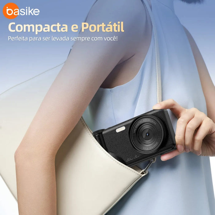 Câmera Fotografica Basike Ba CAM 419 Digital 4K com Lente Dupla 64mp 18x Basike