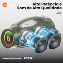 Caixa de Som Basike BA RAD 304 200W Bluetooth Portátil IPX6 TWS Potência e Grave 30.000mAh