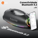 Caixa de Som Basike BA RAD 304 200W Bluetooth Portátil IPX6 TWS Potência e Grave 30.000mAh