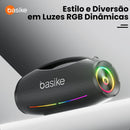 Caixa de Som Basike BA RAD 304 200W Bluetooth Portátil IPX6 TWS Potência e Grave 30.000mAh
