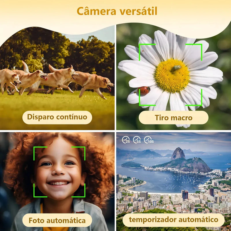 Câmera Fotográfica Basike Ba-CAM292 Digital Portatil 4K Ultra HD 1080P Cartão SD 32gb