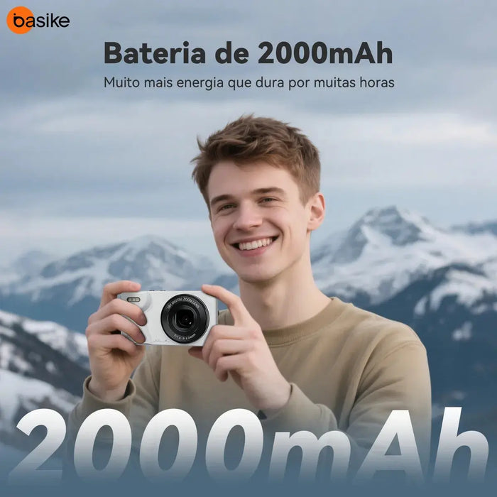 Câmera Fotográfica Basike Ba-CAM292 Digital Portatil 4K Ultra HD 1080P Cartão SD 32gb - Basike Brasil Oficial