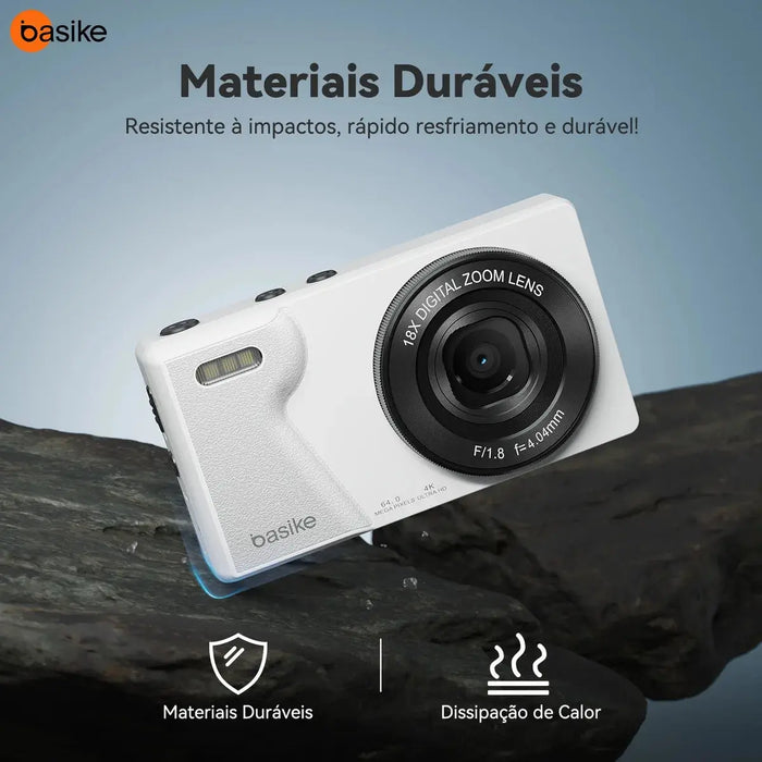 Câmera Fotográfica Basike Ba-CAM292 Digital Portatil 4K Ultra HD 1080P Cartão SD 32gb - Basike Brasil Oficial