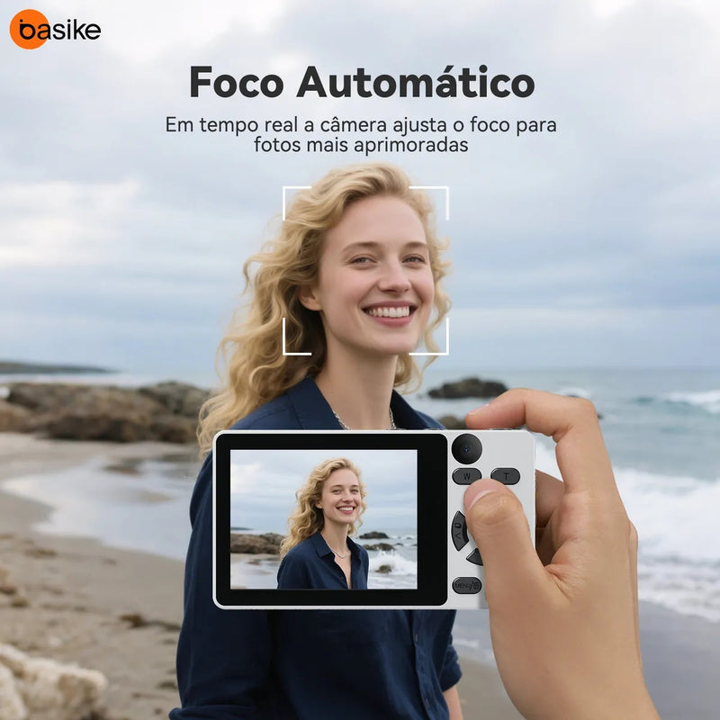 Câmera Fotográfica Basike Ba-CAM292 Digital Portatil 4K Ultra HD 1080P Cartão SD 32gb