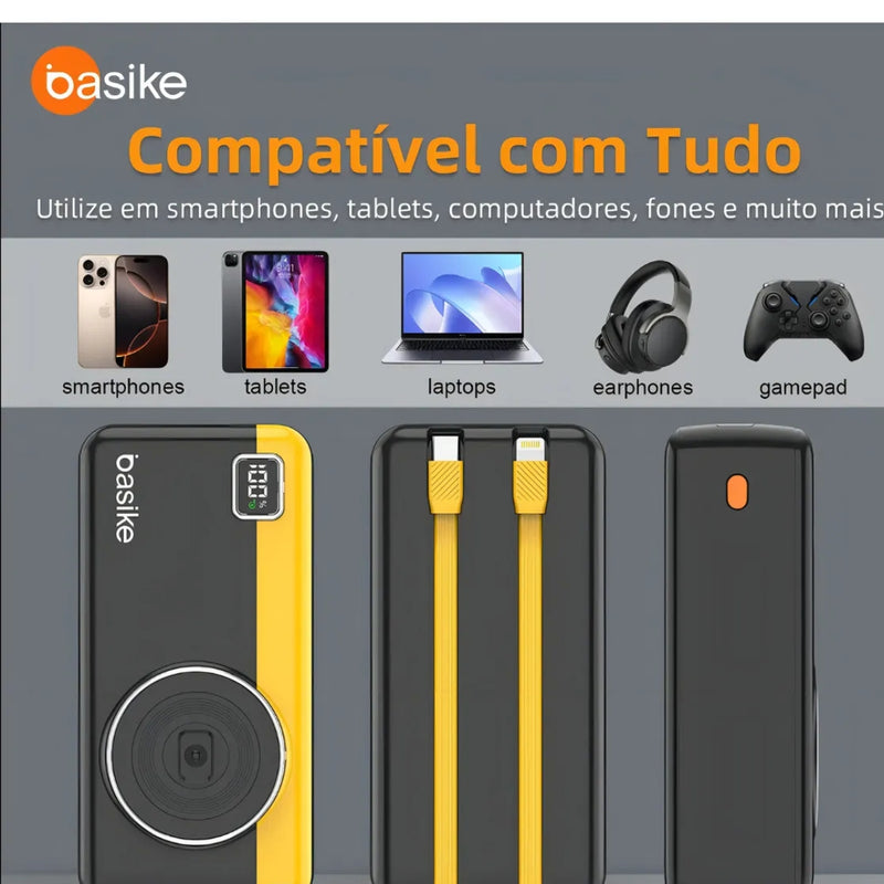 Power Bank Basike Ba POW 177 30.000mAh Carregador Super Rápido Portátil Universal