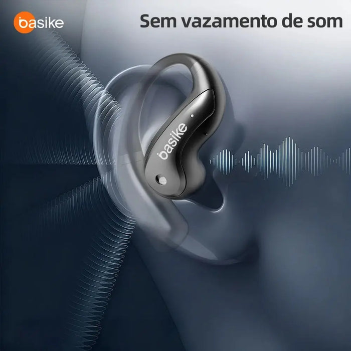 Fone De Ouvido Basike Ba FON 303 Bluetooth 5.4 TWS Sem Fio Esportivo tipo Gancho Open-ear - Basike Brasil Oficial