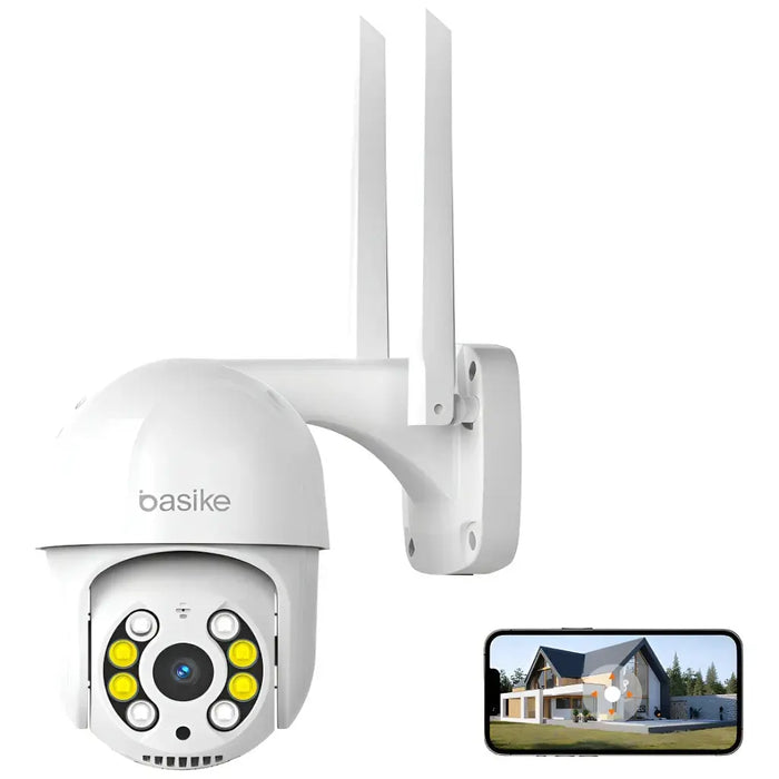 Câmera de Segurança Basike Ba CAM 006 360º 4MP Panorãmica Wifi Externa Com Visão Noturna Microfone e Detecção de Movimento - Basike Brasil Oficial