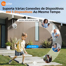 Câmera de Segurança Basike Ba CAM 006 360º 4MP Panorãmica Wifi Externa Com Visão Noturna Microfone e Detecção de Movimento
