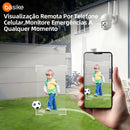 Câmera de Segurança Basike Ba CAM 006 360º 4MP Panorãmica Wifi Externa Com Visão Noturna Microfone e Detecção de Movimento