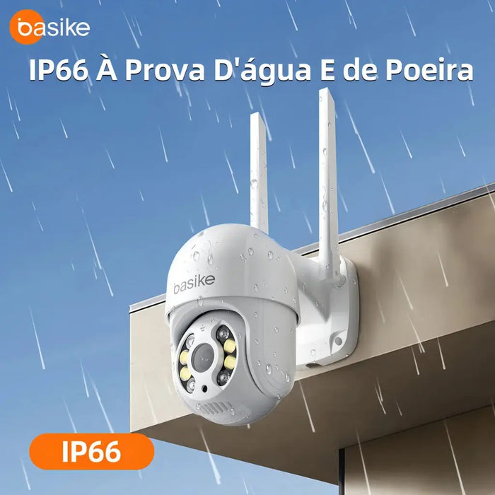 Câmera de Segurança Basike Ba CAM 006 360º 4MP Panorãmica Wifi Externa Com Visão Noturna Microfone e Detecção de Movimento - Basike Brasil Oficial